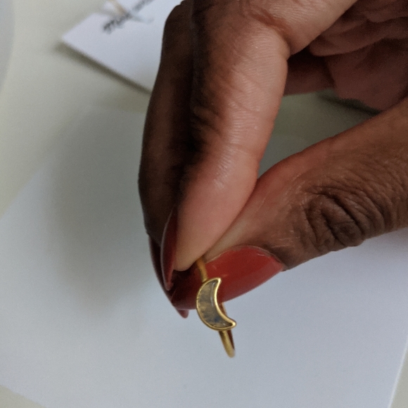 NWT Madewell Crescent Moon Ring Size 8 - Picture 11 of 11
